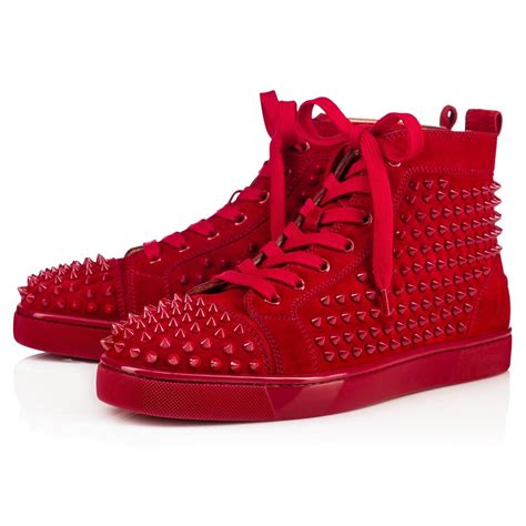 louis vuitton red studded shoes